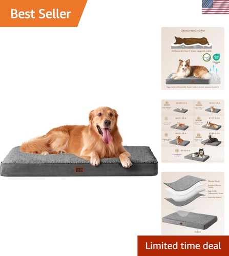 Grey orthopedic dog - orthopedic, bed